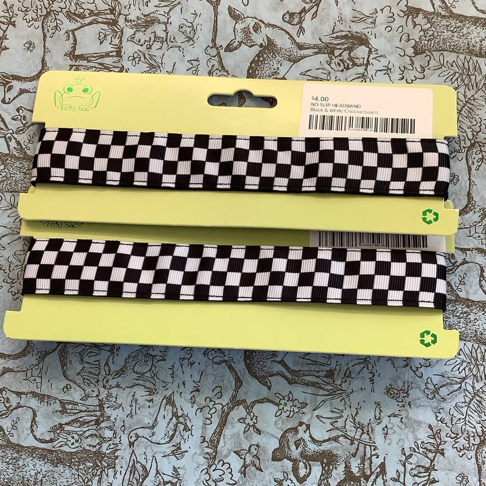 Checkered no slip headband